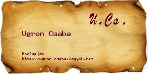 Ugron Csaba névjegykártya