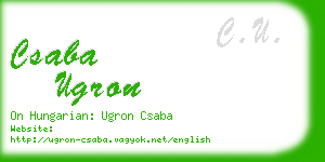 csaba ugron business card
